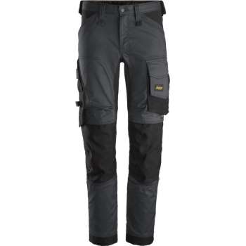 Snickers AllroundWork Stretch Werkbroek 6341 - Mannen - Staalgrijs/Zwart - 48