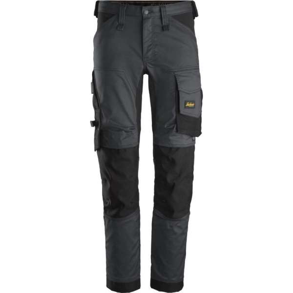 Snickers AllroundWork Stretch Werkbroek 6341 - Mannen - Staalgrijs/Zwart - 48