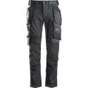 Snickers AllroundWork Stretch Werkbroek Holsterzakken 6241 - Mannen - Staalgrijs/Zwart - 48