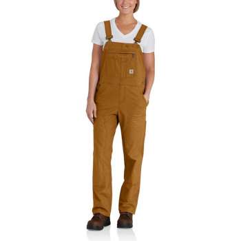 Tuinbroek - Overall - Dames Canvas Tuinbroek - Carhartt Crawford Bib Overall - Stretch - Carhartt Bruin