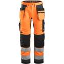 Snickers Werkbroek+ AllroundWork HV Holsterzakken CL.2 6230 - Mannen - Oranje/Grijs - 54