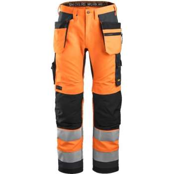 Snickers Werkbroek+ AllroundWork HV Holsterzakken CL.2 6230 - Mannen - Oranje/Grijs - 54