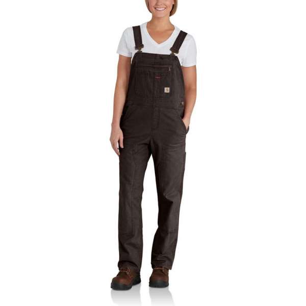 Tuinbroek - Overall - Dames Canvas Tuinbroek - Carhartt BIB Crawford - Donker Bruin