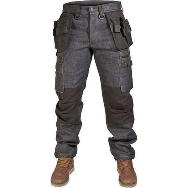 Dunderdon P12 Werkjeans Raw Blauw 36-32