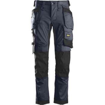 Snickers AllroundWork Stretch Werkbroek Holsterzakken 6241 - Mannen - Navy/Zwart - 48