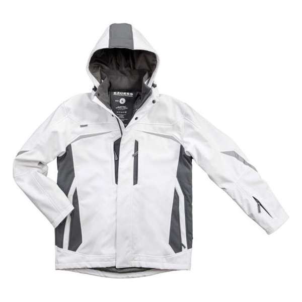 Excess Softshell winterjack Champ (318) - Wit | Donkergrijs - XL