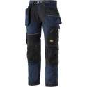 Snickers FlexiWork Stretch Werkbroek+ holsterzakken 6902 - Mannen - Navy/Zwart - 48