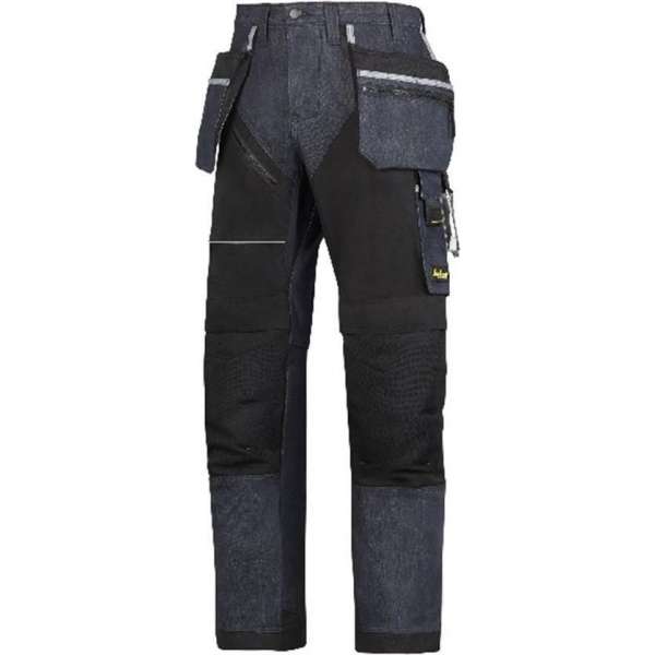 Snickers Ruffwork werkbroek 6205-6504 Denim/Zwart mt.56