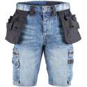 P55s Denim Shorts Stonewash , Stonewashed Blauw (0500), 3600