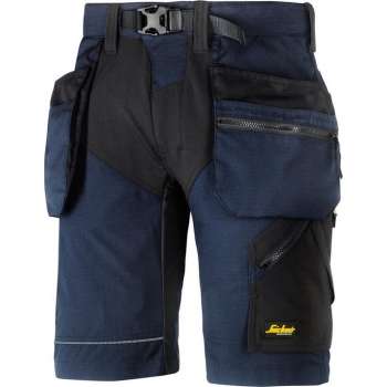 Snickers FlexiWork Stretch Korte broek+ HP 6904 - Mannen - Navy/Zwart - 56