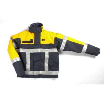 Brandweerkleding Blusblouson Gore Tex Zwart Geel 3M striping Maat XL Lang