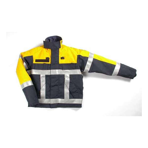 Brandweerkleding Blusblouson Gore Tex Zwart Geel 3M striping Maat XL Lang