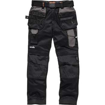 Scruffs Pro Flex werkbroek, zwart maat 34L(UK) - 50L(EU)