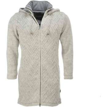 Pure Wool damesvest lang WJK-1709 Ecru - ecru - XL