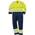 PORTWEST BIZ 7 HI-VIS VLAMVERTRAGEND ANTISTATISCHE OVERALL BIZWELD Geel/Navy Maat L