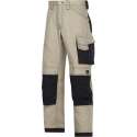 Snickers canvasbroek khaki/zwart maat 52 3314-2004