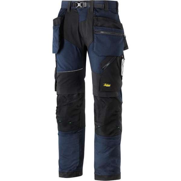 Snickers FlexiWork Stretch Werkbroek+ holsterzakken 6902 - Mannen - Navy/Zwart - 58