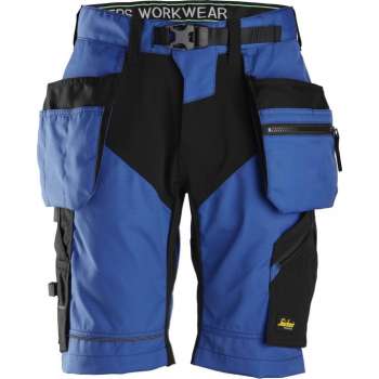 Snickers FlexiWork Stretch Korte broek+ HP 6904 - Mannen - Kobaltblauw/Zwart - 56