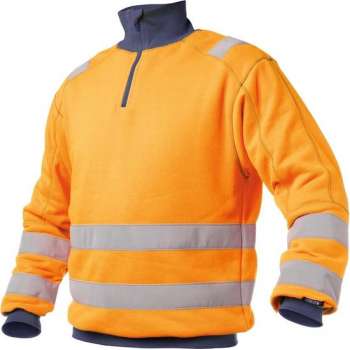 DASSY Denver Reflecterende Sweater Oranje/Donkerblauw