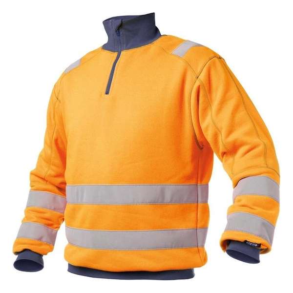 DASSY Denver Reflecterende Sweater Oranje/Donkerblauw