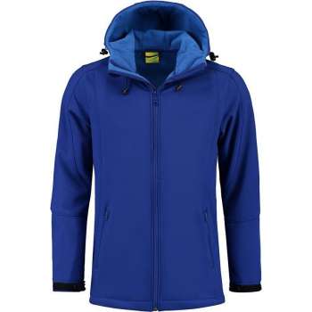 L&S Jas Capuchon Softshell Heren - Mannen - Kobalt Blauw - S