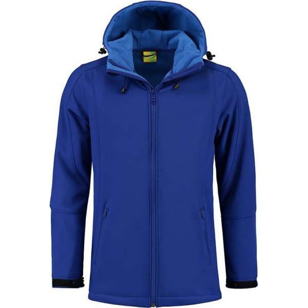 L&S Jas Capuchon Softshell Heren - Mannen - Kobalt Blauw - S