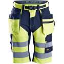 Snickers FlexiWork HV Korte Broek+ Holsterzakken  6933 - Mannen - Geel/Navy - 48