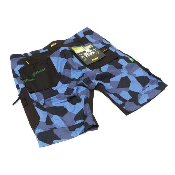 Snickers Short 6904 camo blauw/zwart 48