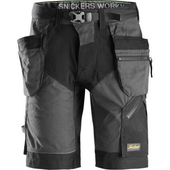 Snickers Workwear FW Shorts+ HP Staal Grijs 46 6904 (jeansmaat 31/32)