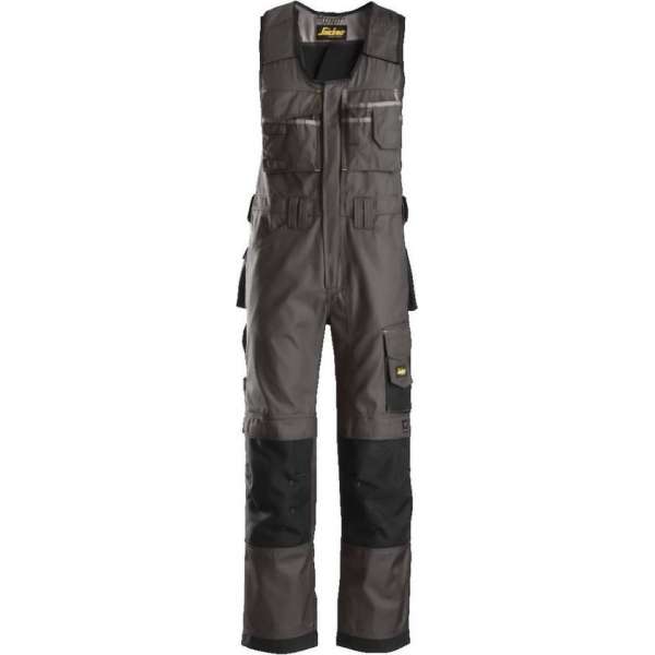 Snickers DuraTwill Bodybroek - 0312 - grijs/zwart - Maat 50