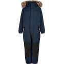 Color Kids - Coverall sneeuwpak met imitatiebont voor kinderen - Donkerblauw - maat 128cm