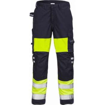 Fristads broek 2776 dames marine/fluorgeel