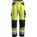 Snickers AllroundWork Hi-Vis Werkbroek+ CL.2  6331 - Mannen - Geel/Grijs - 56