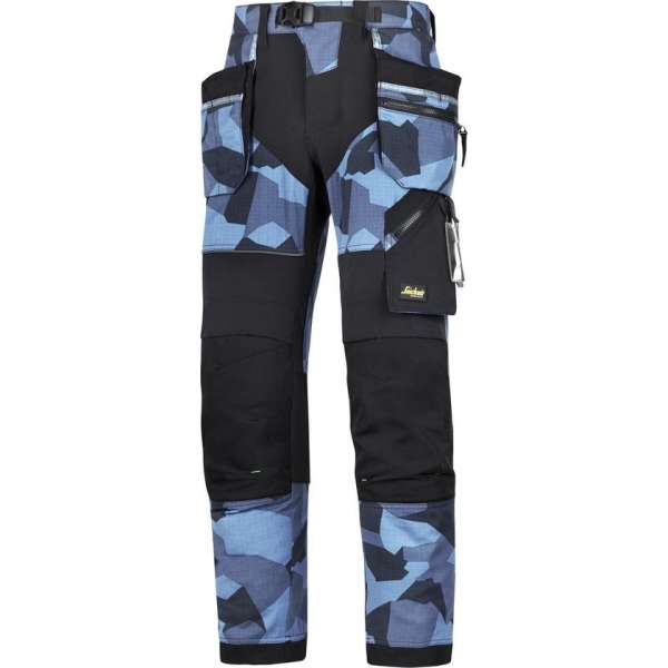 Snickers FlexiWork werkbroek -met holsterzak -navy camo zwart - maat XL taille 54 W38