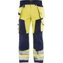 Blåkläder 1567-2517 Softshell broek High Vis klasse 2 Geel/Marineblauw maat 154