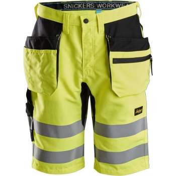 Snickers Workwear LiteWork, High-Vis short met Holsterzakken Klasse 1 6131 geel/zwart 46