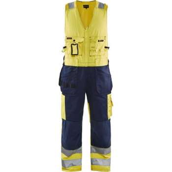 Blåkläder 2653-1804 Amerikaanse overall High Vis Geel/Marineblauw maat D96