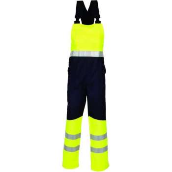 Havep 20007 Amerikaanse overall/Bretelbroek Marine/Fluo Geel maat 64