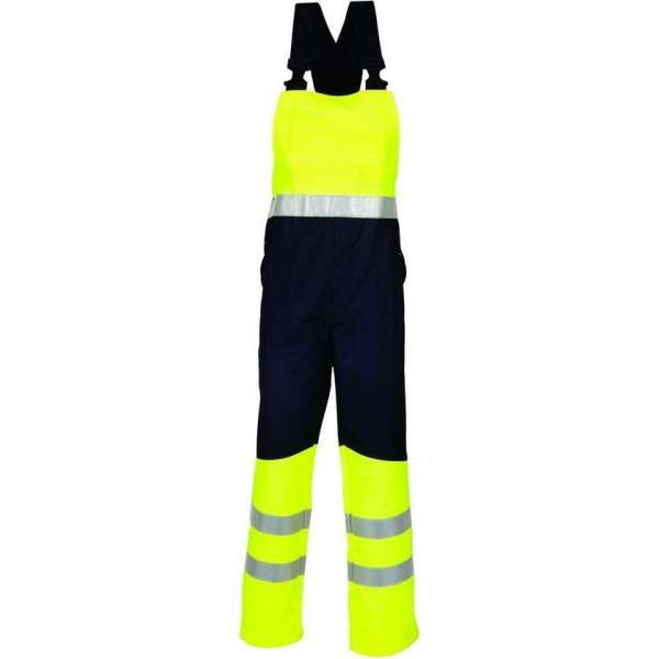 Havep 20007 Amerikaanse overall/Bretelbroek Marine/Fluo Geel maat 64