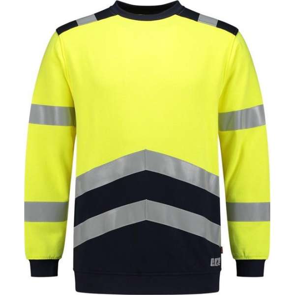 Tricorp 303002 Sweater Multinorm Bicolor Fluor Geel/Blauw maat XS