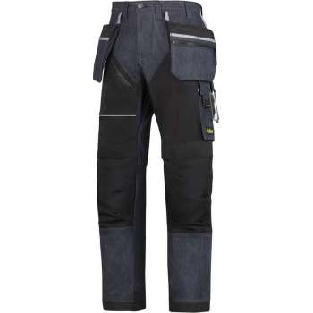 Snickers Ruffwork werkbroek 6204-6504 Denim/Zwart mt.58