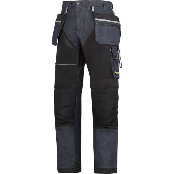 Snickers Ruffwork werkbroek 6204-6504 Denim/Zwart mt.58