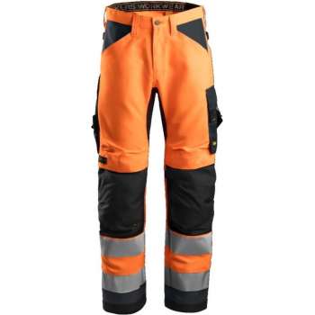 Snickers AllroundWork Hi-Vis Werkbroek+ CL.2  6331 - Mannen - Oranje/Grijs - 50