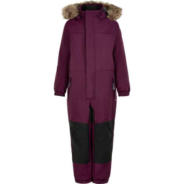 Color Kids - Coverall sneeuwpak met imitatiebont voor kinderen - Paars - maat 98cm