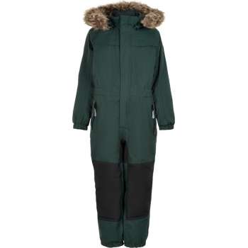 Color Kids - Coverall sneeuwpak met imitatiebont voor kinderen - Groen - maat 128cm