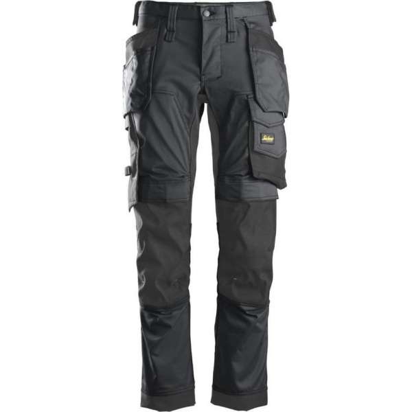 Snickers AllroundWork Stretch Werkbroek Holsterzakken 6241 - Mannen - Staalgrijs/Zwart - 58