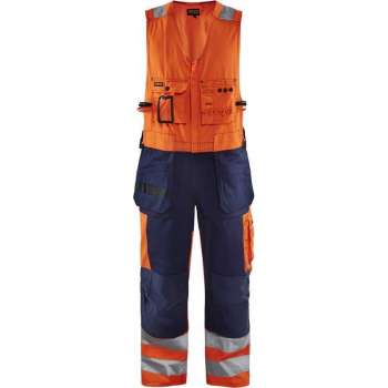 Blåkläder 2653-1804 Amerikaanse overall High Vis Oranje/Marineblauw maat D108