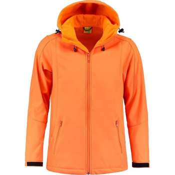 L&S Jas Capuchon Softshell Heren - Mannen - Oranje - XXL