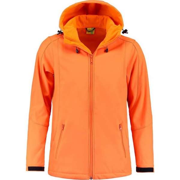 L&S Jas Capuchon Softshell Heren - Mannen - Oranje - XXL