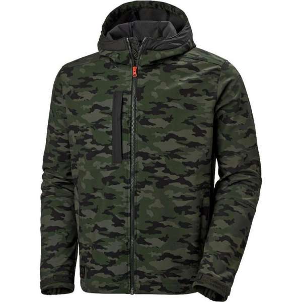 Helly Hansen Kensington Hooded Softshell 74230 - Mannen - Groen/Camo - XXL